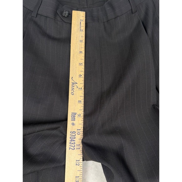 Hart Schaffner & Marx Men's 2 Piece Suit Black Pinstripe Pants Matching Jacket - Picture 4 of 14